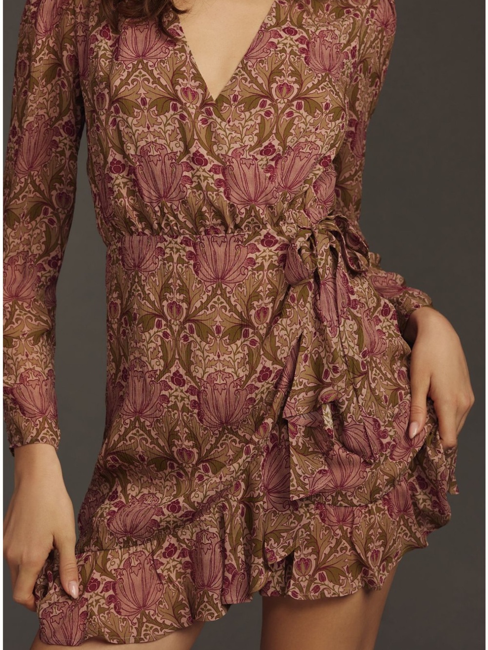 PAIGE × Morris & Co. Bodega Long-Sleeve
Wrap Silk Mini 0144 - Picture 2 of 5